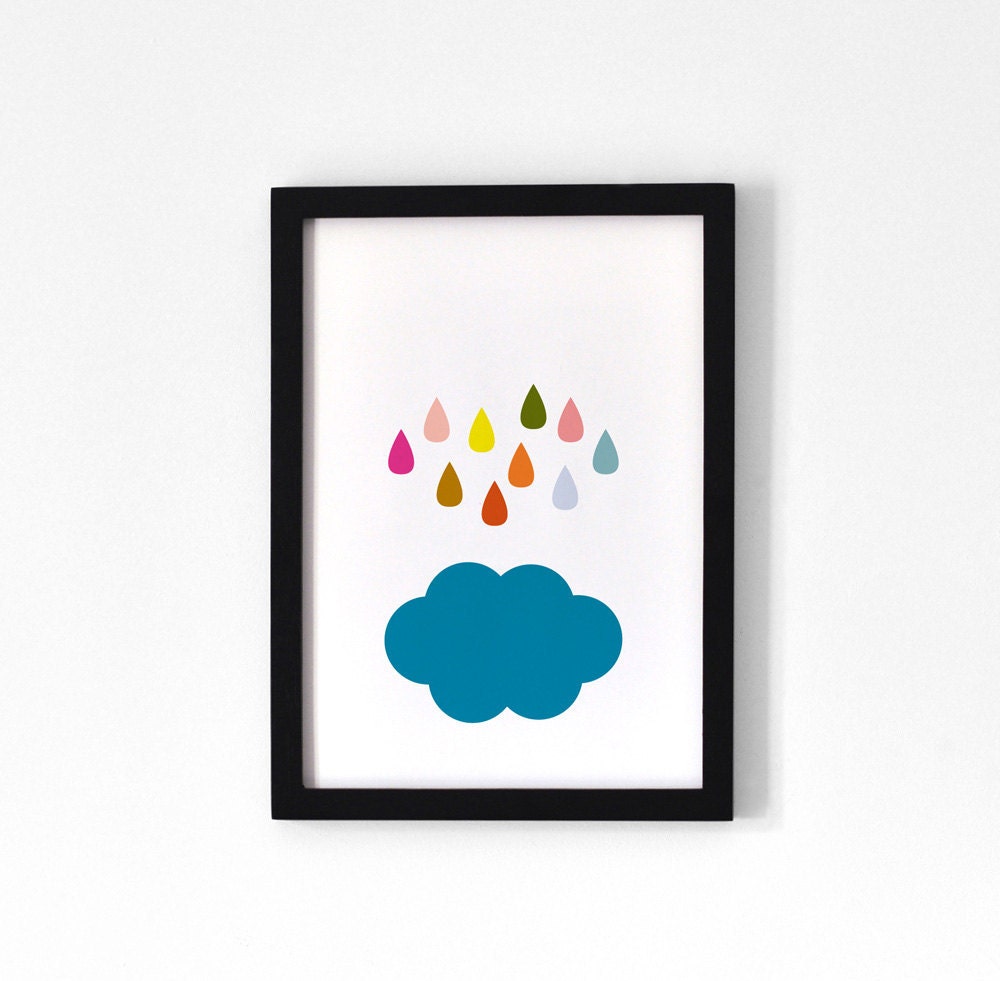 Rain & Cloud . A4 Print