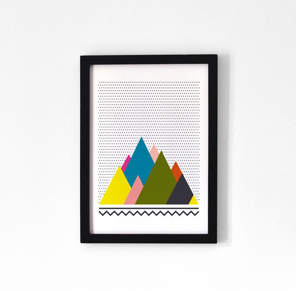 Mountains . A4 Print