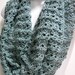 Cotton Infinity Loop Cowl in Grayed Jade by Stitchknit