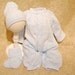 NEWBORN 0m Baby Blue 3p LIGHT BLUECable Heirloom Knit Special Occasion Baby Boy Clothing Isabella and Valentino