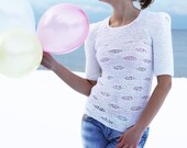 FREE SHIPPING TODAY Summer Sea Breeze sweater summer fashion white lace sweater summer trend nautical sea ocean