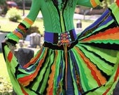 SuperDuperUbberAwesome Custom  Kaleidoscope upcycled gypsy dream traveling faery  patchwork ragamuffin elf pixie rave recycled sweater coat