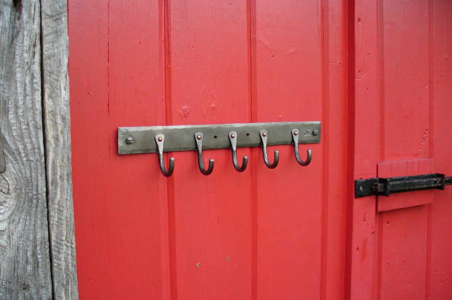 KEY or JEWELRY Rack (5 hooks) Hand Forged and signed by a BLACKSMITH