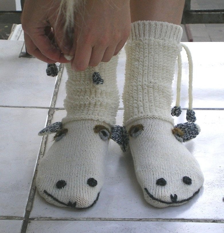 Funny Sheep Socks Decorated with Bells (made to order)