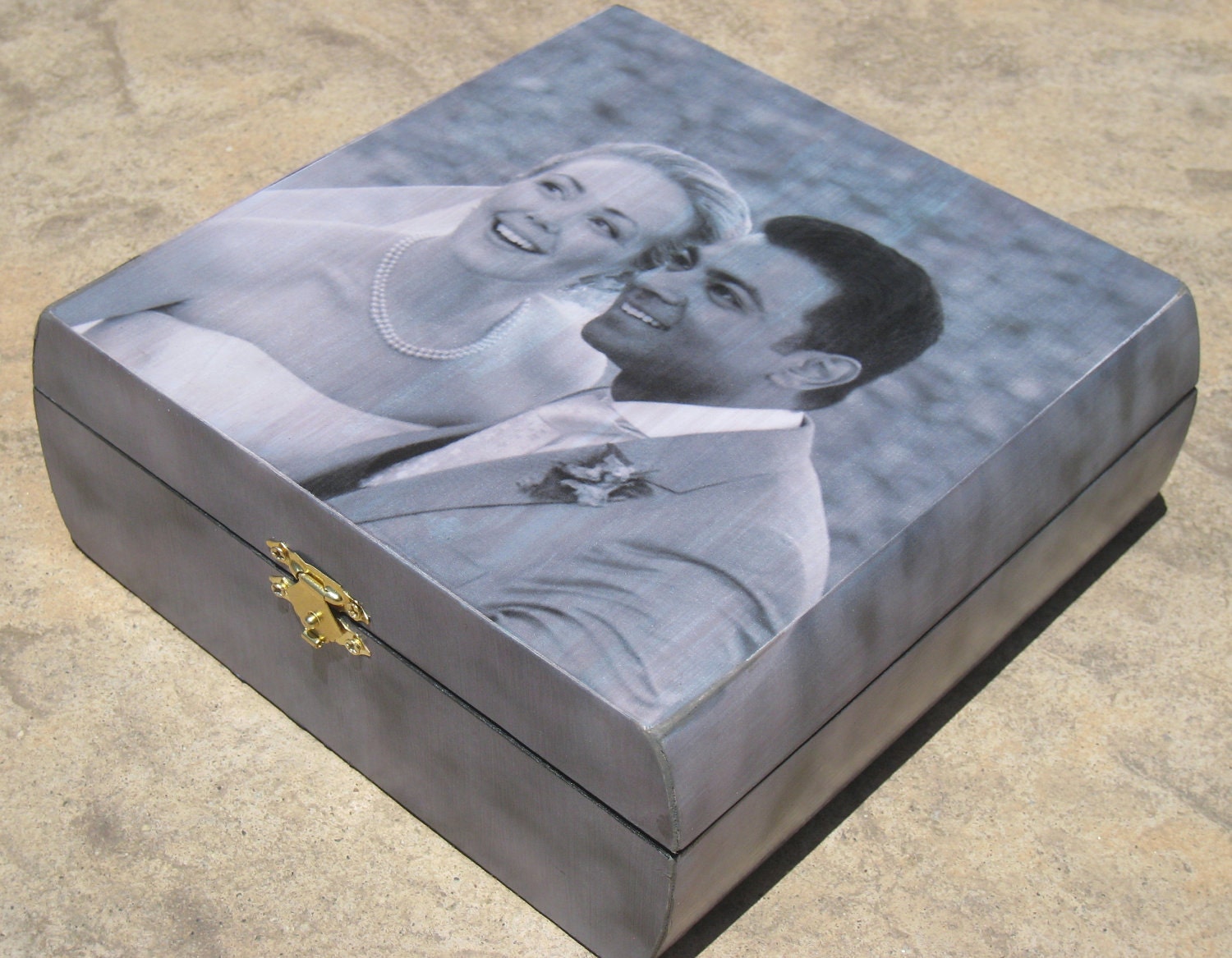 Personalized Wedding Keepsake Box, Custom Wedding Gift, Engagement Gift, Photo Memory Box, Parent Thank You Gift