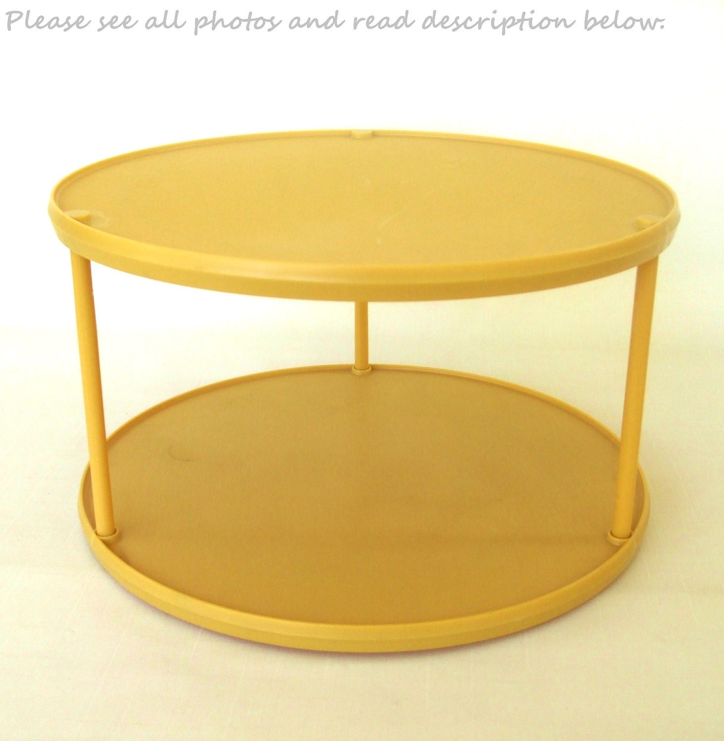 70s Harvest Gold Lazy Susan Spice Carousel(s) Kitchen Organizer Rubbermaid