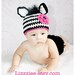 Zebra Crochet Hat Pattern PDF - fun to make for gifts - complete instructions for beanie, earflap, braids, ties