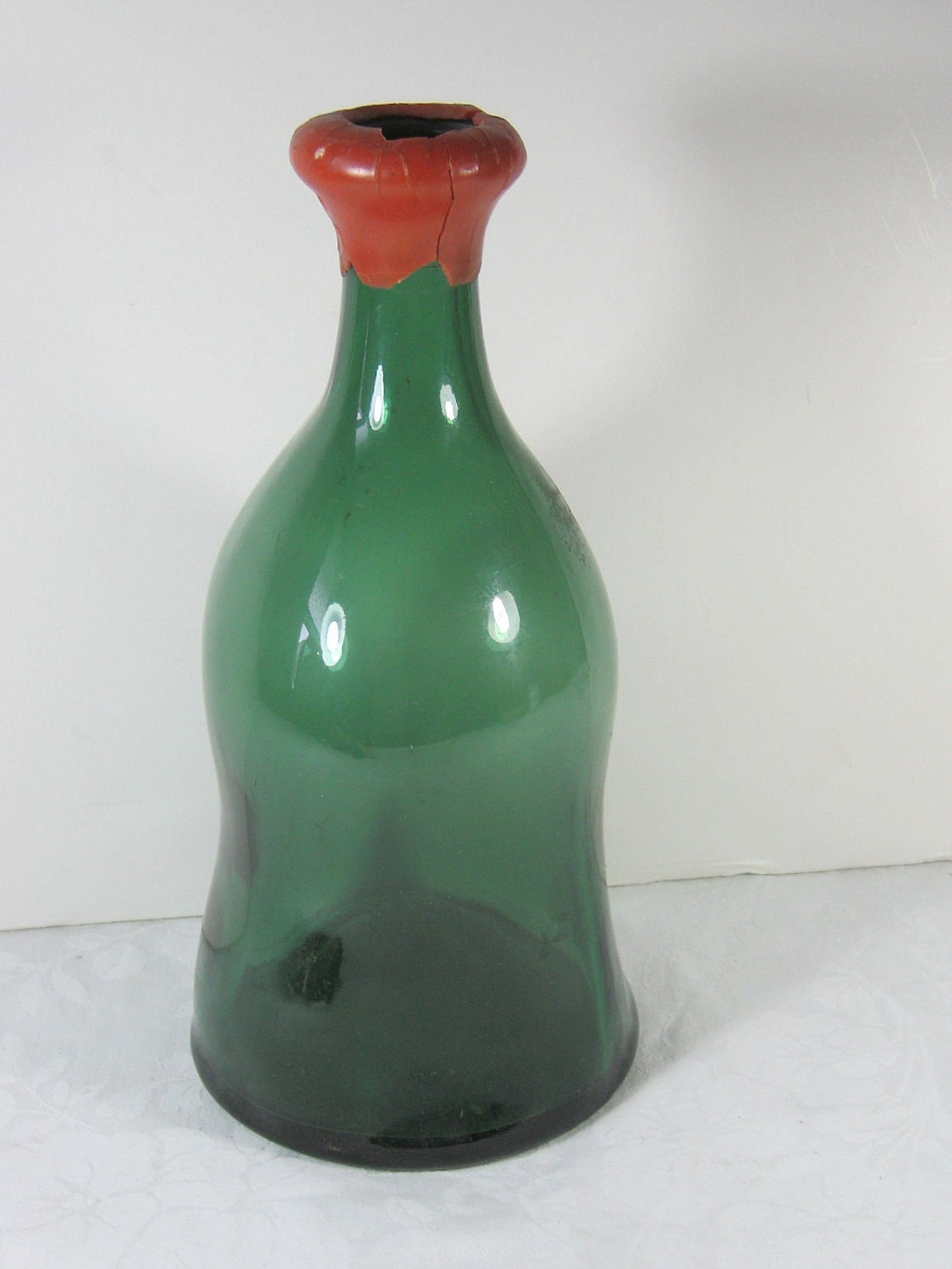 Vintage Wine Demijohn Green Glass Winemaking Wine