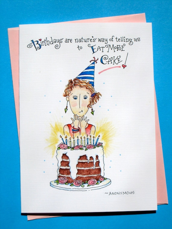 Eat More Cake - Birthday Card for Girlfriend, Baker, Cake Lover