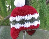 PDF Instant Download - Crochet Pattern 006 - Pom-Pom Ear-flap  Hat - from 6-12 months to  Teen/Adult