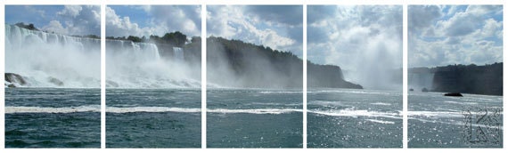 Niagara Falls - Set of 5 photo 8 x 12 - water blue landscape waterfalls sky clouds nature azure spume charm love