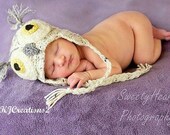 Snowy Owl hat great photo prop-newborn to adult-made to order
