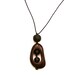 Resin Nursing Necklace Non Toxic Pregnancy Fertility 'Twiddle Buster' Pendant -Monkey Mama- Chocolate Brown