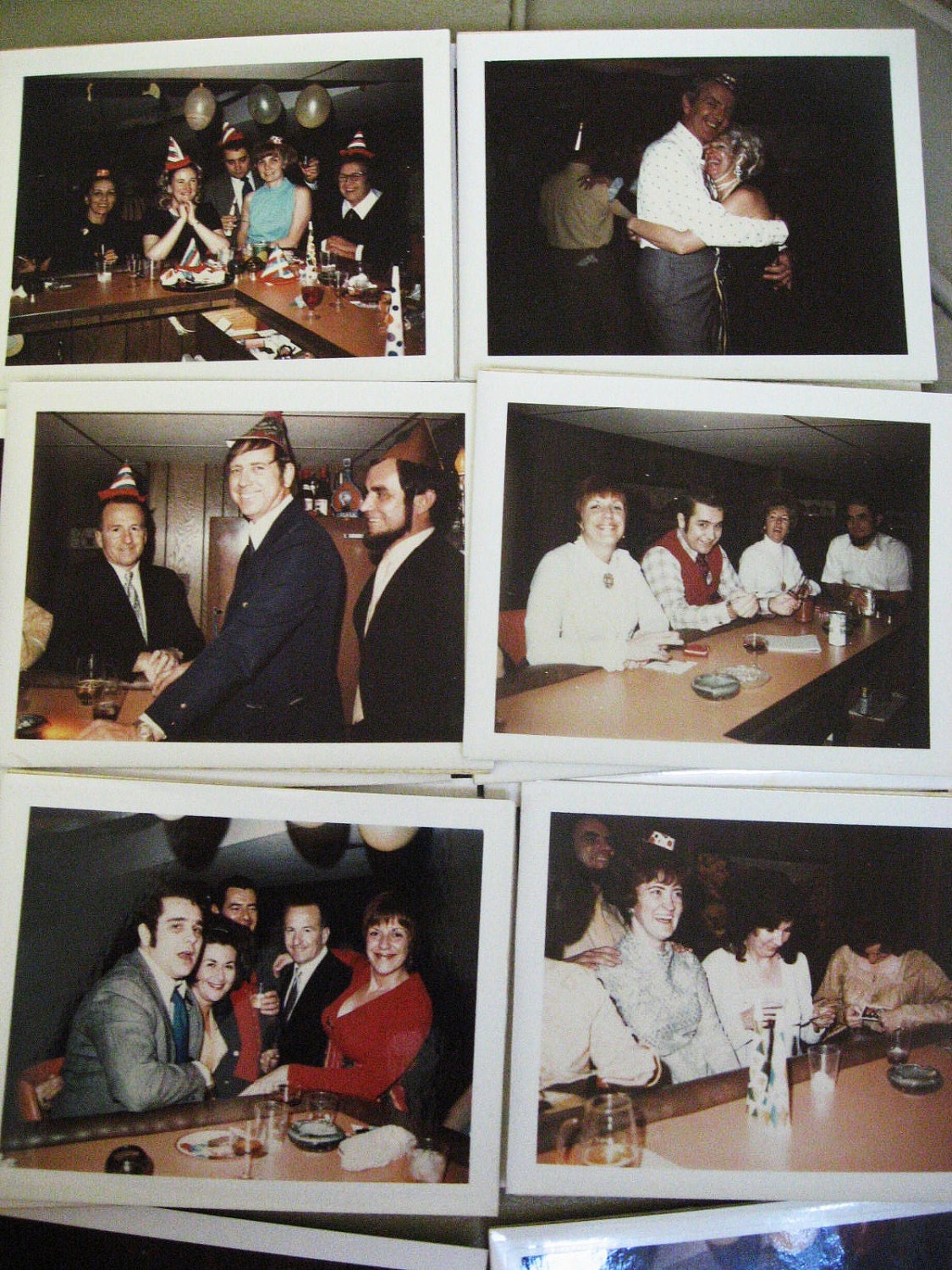 1960's Swinging Office Party... Collection of 15 Vintage Color Polaroid Photos