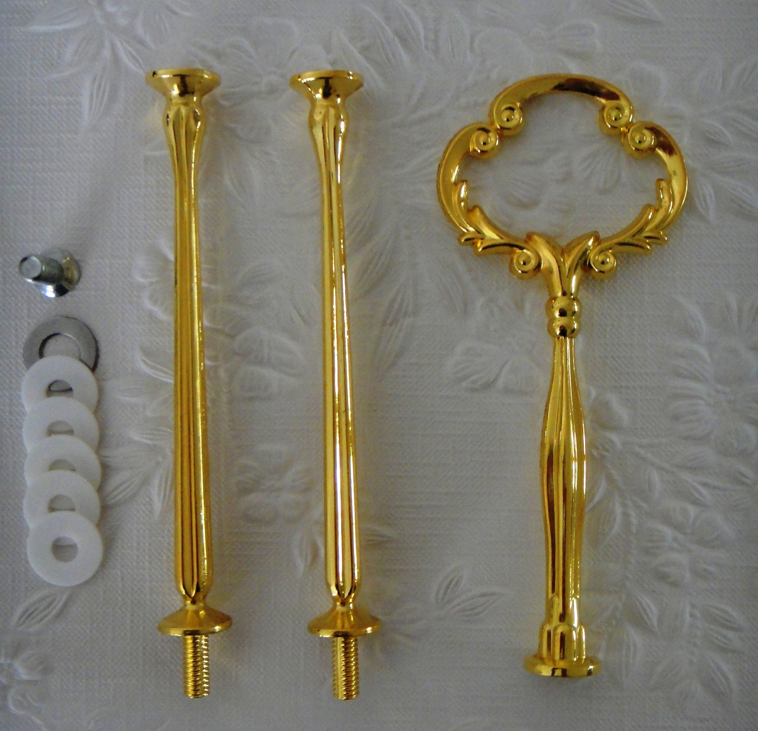 Cake Stand Handle 3 Tier Gold Clover Centre Fitting / Hardware High Tea