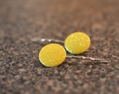 Yellow Glitter Bobby Pins