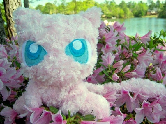 Pokemon Mew Plush Doll: Homemade, Unique, Minky Rose Faux-Fur