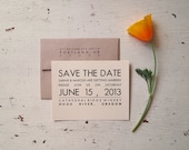 Save the Date - Letterpress Card Set - Rustic Modern Wedding Announcements - Fall Colors (25)