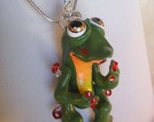 Frog Prince Jointed Necklace ,Engagement Gift, Wedding Gift, Divorce party gift