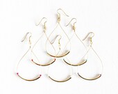 Color Featherlight Infinity Hoops / light everyday gold hoop earrings / choice of red, orange, pink, purple, blue, green, white