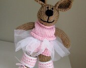 Bunny Rabbit Ballerina Stuffed Animal Plush Doll Hand Knit Childrens Toys Kids Doll Knitted Ballerina Tutu Small Toy Stuffed Bunny Nicole
