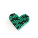Wildheart Crystal Encrusted Zebra / Tiger Anywhere Clip - Animal Print Love Heart - Psychobilly - Rockabilly