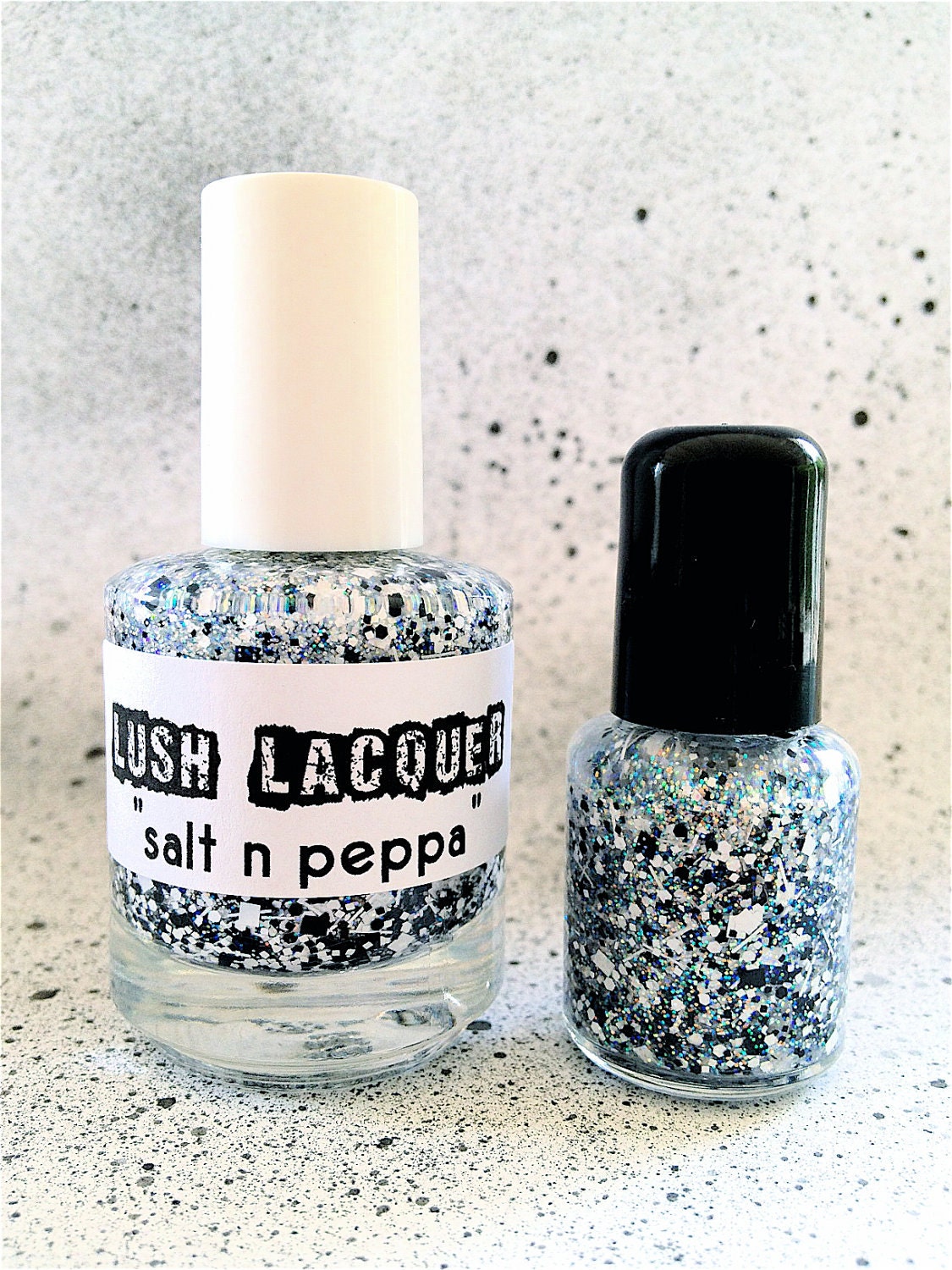 Salt n' Peppa : Custom-Blended Glitter Nail Polish / Lacquer