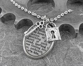 Love Definition Lock and Key Necklace - Opening the Silver Gates of Happiness by COGnitive Creations
