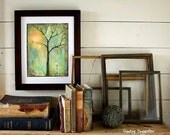 Tree Birds Print  Wall Decor Hello Sunshine Sunny with 11X14 mat