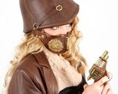 Brown Leather Pith Helmet