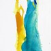 Extra Large Minimal Tree Painting, 60 x 35" original fine art -- "Portrait - Yellow Poplar"