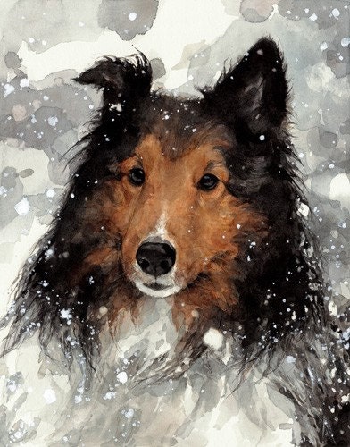 Custom Pet Portrait 8x10 Animal Watercolor Painting