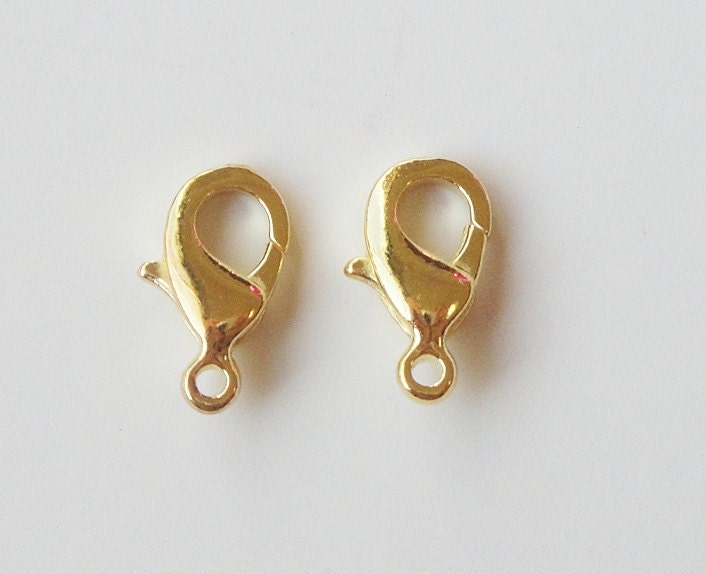 Gold Plated Lobster Claw Clasps (5) Pieces Gold Jewelry Findings Supplies