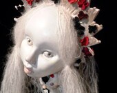 VirGin Mary QuiTe ConTrary...ooak handmade musical ceramic reLiquary...unique garden totem altar piece