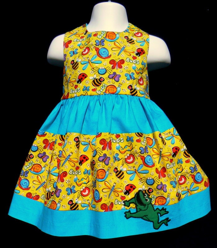 ReaDy To ShIP sz 2T OOAK  butterflies,ladybugs and one hungry frog    size 2T ready for shipment.
