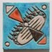 native american tile - colorful trivet - housewares plate - decorative coaster - ceramic - textured - wall art - 'zuni tile 3'