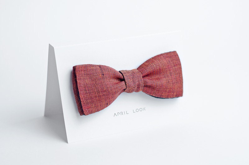 Red bow tie - double sided