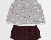 Doggy Top and Bloomers, Newborn 0-3 months
