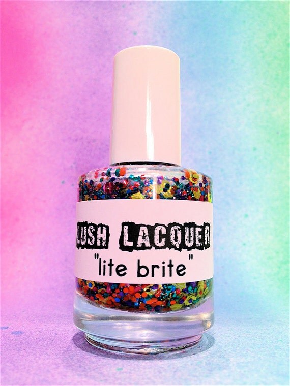 Lite Brite : Custom-Blended Glitter Nail Polish / Lacquer