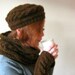 Cable Beret Hat, Hand Knit, Women and Men Mix and Match - Forest Brown melee