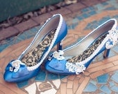 Blue Wedding Shoes - Esmeralda Blue Heels