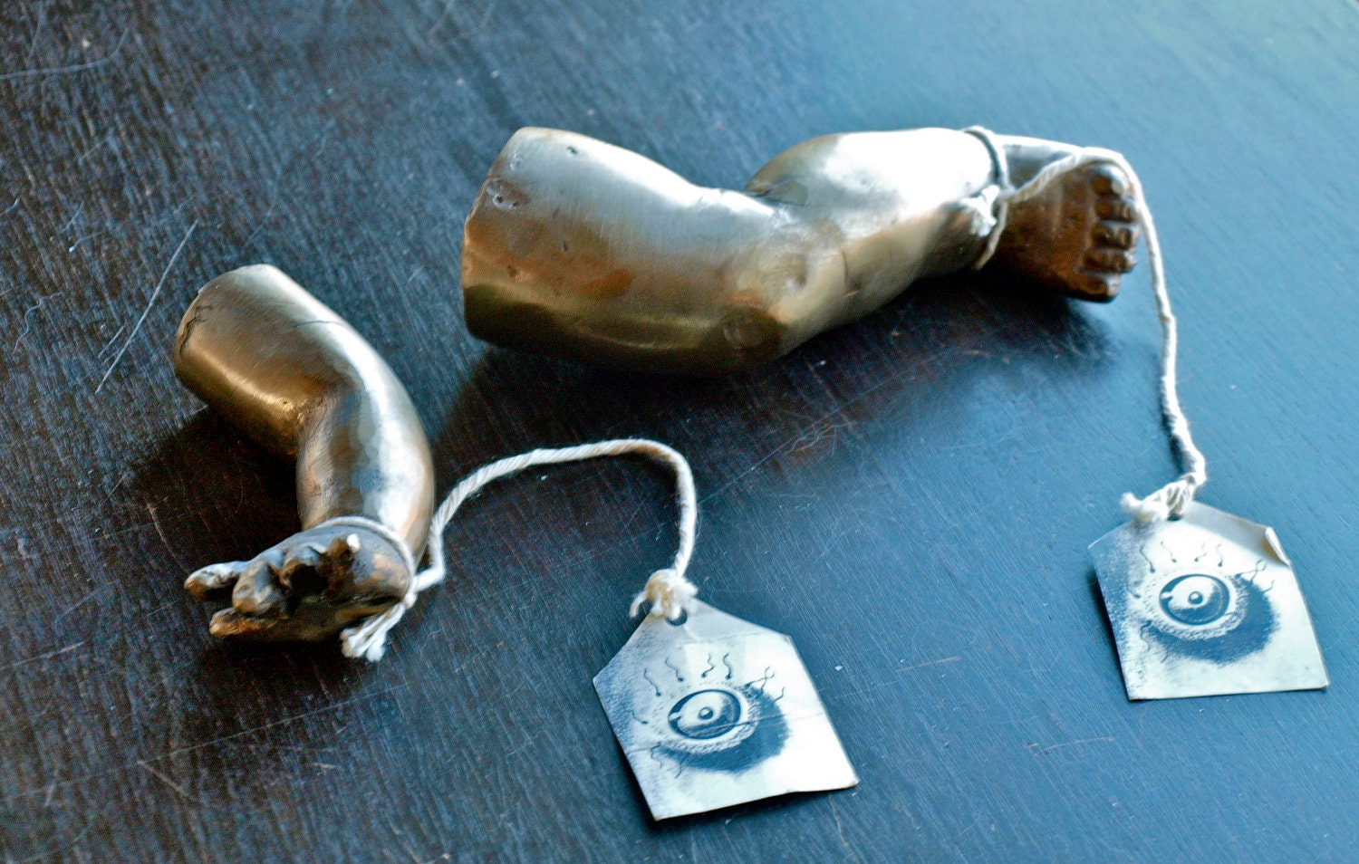 Bronze Doll Arms - Early Work by California Sculptor Geoff Tuttle