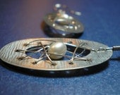 Sterling Wire Pearl Cages with Galvanized Metal