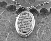 Father Definition Locket Necklace - A Dad's Love by COGnitive Creations