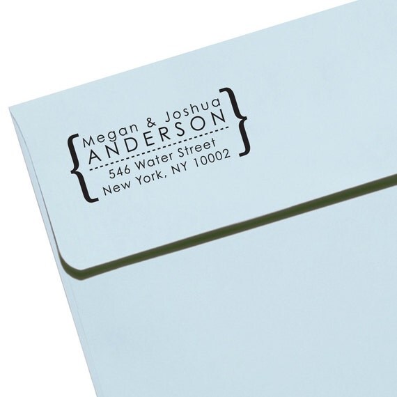 CUSTOM ADDRESS STAMP - Eco Friendly & self inking, gifts for wedding, housewarming, etsy labels, return address stamp "Name25"