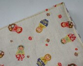 Small Composition Book/ Mini Notepad -- Matryoshka Nesting Dolls (Natural)