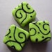 Lampwork Beads Lime Green Handmade Glass Lime Diamonds (3)