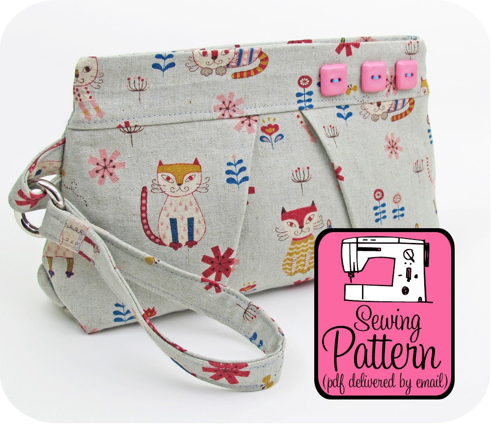 Pleated Wristlet Sewing Pattern - PDF Pattern (Instant Download)