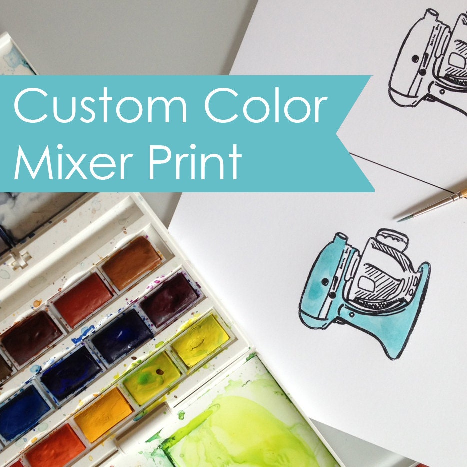 Kitchen Stand Mixer print (custom color) 5 x 7