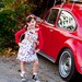 Ruffled Neck Party Dress for Babies, Toddlers & Girls Super Heros Michael Miller